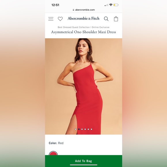 Asymmetrical One-Shoulder Maxi Dress Abercrombie & Fitch size small Petite - Picture 4 of 6